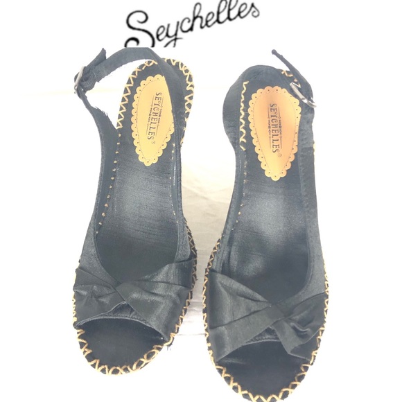 Seychelles Singapore cork sling back wedges size 7 - Picture 2 of 7